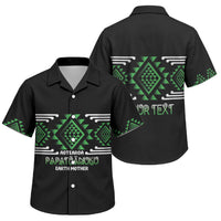 Aotearoa Atua Papatuanuku Personalised Family Matching Summer Maxi Dress and Hawaiian Shirt Maori Earth Mother Taniko Motifs LT14 Son's Shirt Green - Polynesian Pride