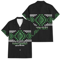 Aotearoa Atua Papatuanuku Personalised Family Matching Tank Maxi Dress and Hawaiian Shirt Maori Earth Mother Taniko Motifs LT14 Dad's Shirt - Short Sleeve Green - Polynesian Pride