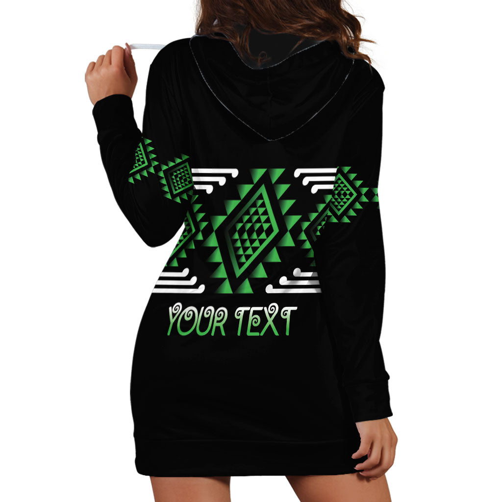 Aotearoa Atua Papatuanuku Personalised Hoodie Dress Maori Earth Mother Taniko Motifs LT14 - Polynesian Pride