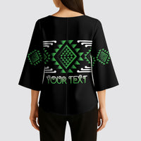 Aotearoa Atua Papatuanuku Personalised Kimono Sleeve Blouse Maori Earth Mother Taniko Motifs LT14 - Polynesian Pride