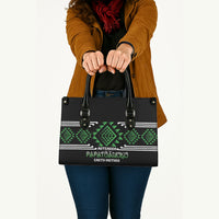 Aotearoa Atua Papatuanuku Leather Bag Maori Earth Mother Taniko Motifs LT14 - Polynesian Pride