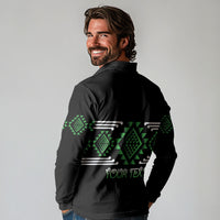 Aotearoa Atua Papatuanuku Personalised Long Sleeve Polo Shirt Maori Earth Mother Taniko Motifs LT14 - Polynesian Pride