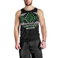 Aotearoa Atua Papatuanuku Personalised Men Tank Top Maori Earth Mother Taniko Motifs LT14 - Polynesian Pride