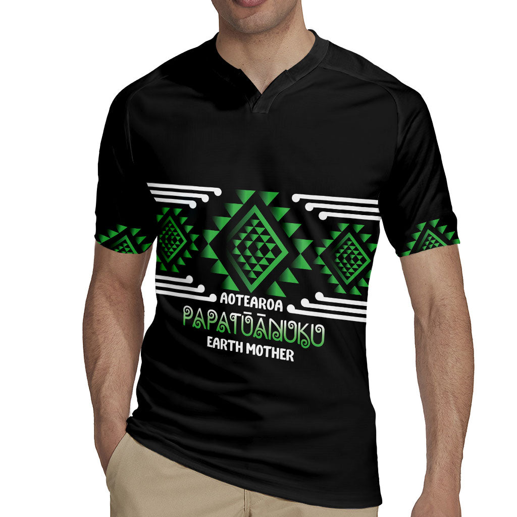 Aotearoa Atua Papatuanuku Personalised Rugby Jersey Maori Earth Mother Taniko Motifs LT14 - Polynesian Pride