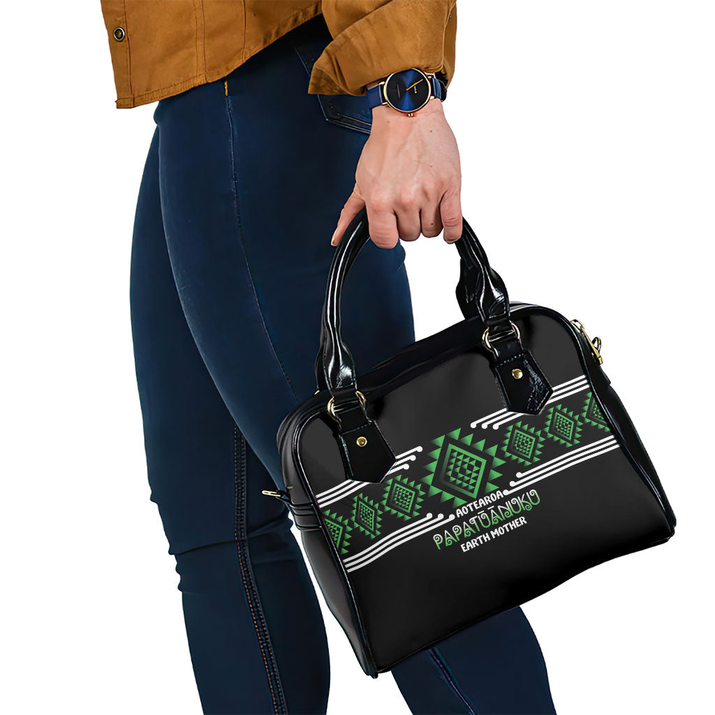 Aotearoa Atua Papatuanuku Shoulder Handbag Maori Earth Mother Taniko Motifs LT14 - Polynesian Pride