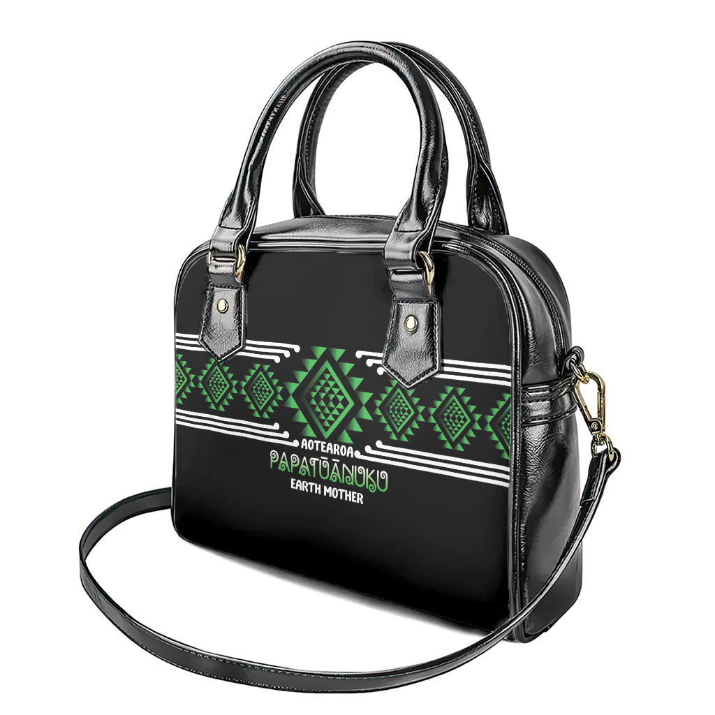 Aotearoa Atua Papatuanuku Shoulder Handbag Maori Earth Mother Taniko Motifs LT14 - Polynesian Pride
