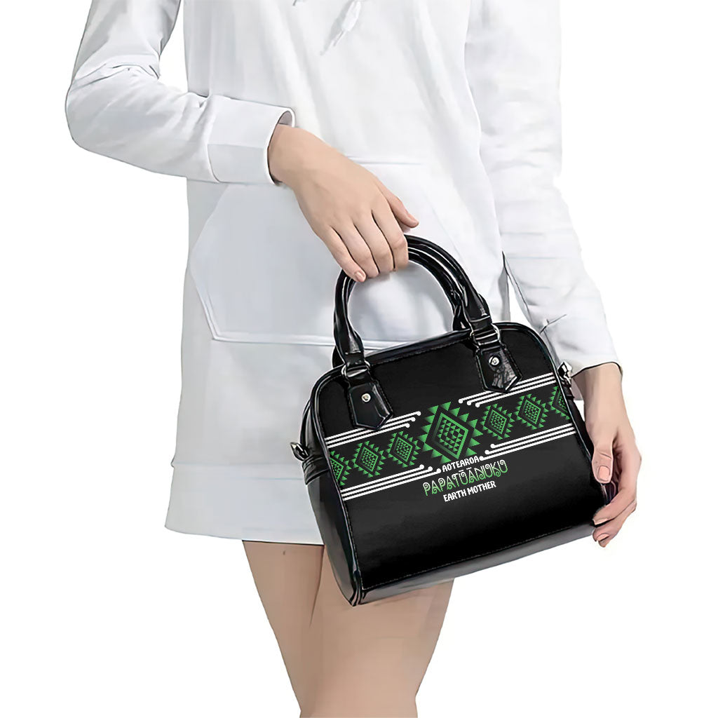Aotearoa Atua Papatuanuku Shoulder Handbag Maori Earth Mother Taniko Motifs LT14 - Polynesian Pride