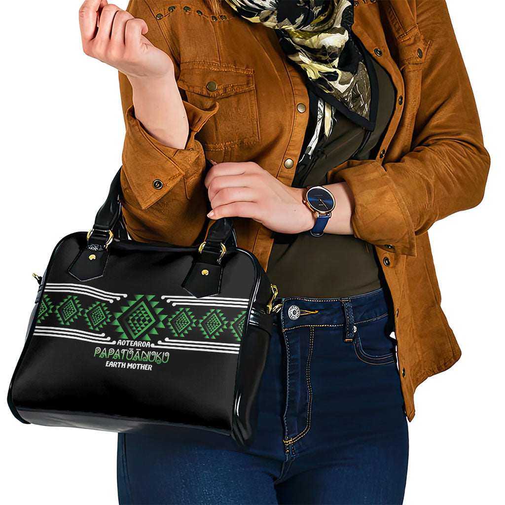 Aotearoa Atua Papatuanuku Shoulder Handbag Maori Earth Mother Taniko Motifs LT14 - Polynesian Pride