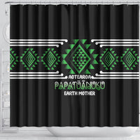 Aotearoa Atua Papatuanuku Shower Curtain Maori Earth Mother Taniko Motifs LT14 - Polynesian Pride
