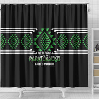 Aotearoa Atua Papatuanuku Shower Curtain Maori Earth Mother Taniko Motifs LT14 - Polynesian Pride