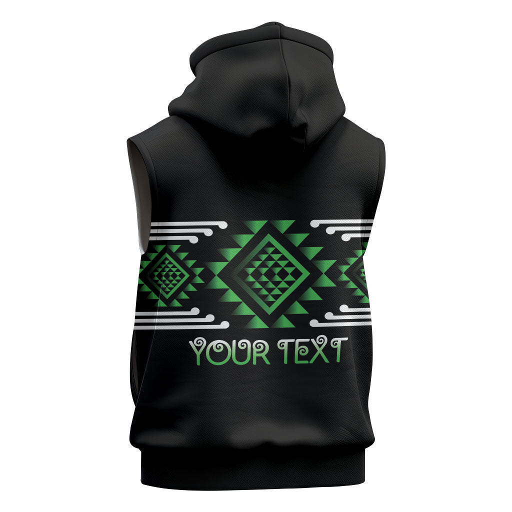 Aotearoa Atua Papatuanuku Personalised Sleeveless Zip Hoodie Maori Earth Mother Taniko Motifs LT14 - Polynesian Pride