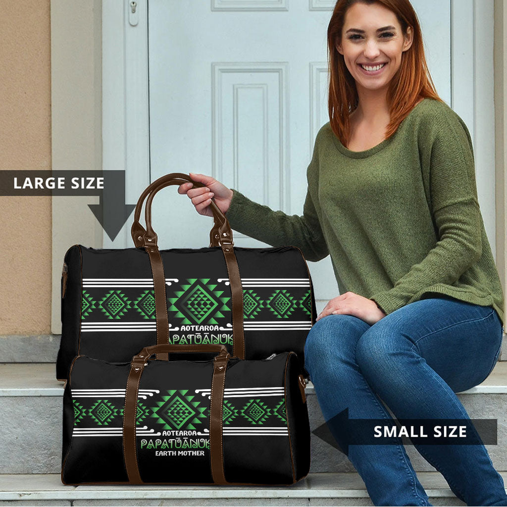 Aotearoa Atua Papatuanuku Travel Bag Maori Earth Mother Taniko Motifs LT14 - Polynesian Pride