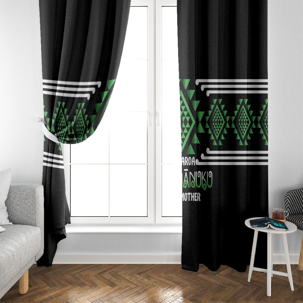 Aotearoa Atua Papatuanuku Window Curtain Maori Earth Mother Taniko Motifs LT14 - Polynesian Pride