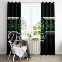 Aotearoa Atua Papatuanuku Window Curtain Maori Earth Mother Taniko Motifs LT14 - Polynesian Pride