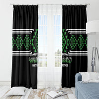 Aotearoa Atua Papatuanuku Window Curtain Maori Earth Mother Taniko Motifs LT14 - Polynesian Pride