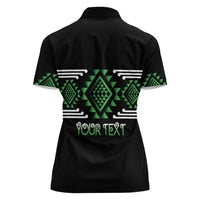 Aotearoa Atua Papatuanuku Personalised Women Polo Shirt Maori Earth Mother Taniko Motifs LT14 - Polynesian Pride