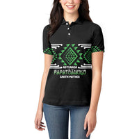 Aotearoa Atua Papatuanuku Personalised Women Polo Shirt Maori Earth Mother Taniko Motifs LT14 - Polynesian Pride