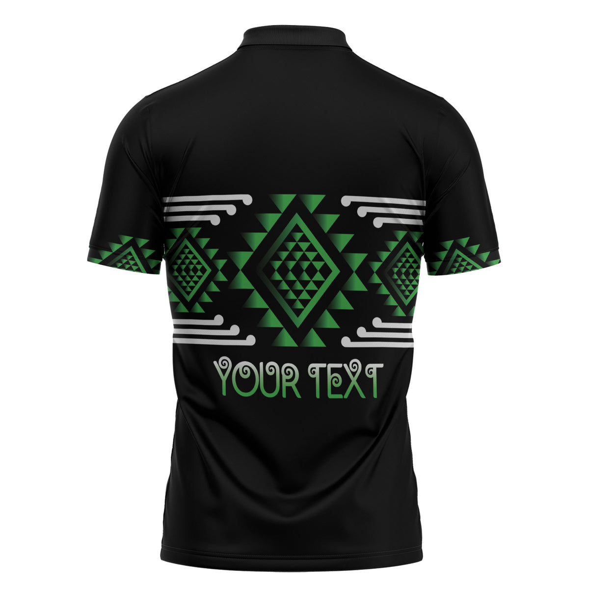 Aotearoa Atua Papatuanuku Personalised Zipper Polo Shirt Maori Earth Mother Taniko Motifs LT14 - Polynesian Pride