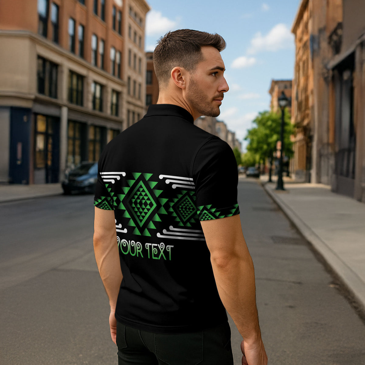 Aotearoa Atua Papatuanuku Personalised Zipper Polo Shirt Maori Earth Mother Taniko Motifs LT14 - Polynesian Pride