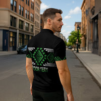 Aotearoa Atua Papatuanuku Personalised Zipper Polo Shirt Maori Earth Mother Taniko Motifs LT14 - Polynesian Pride