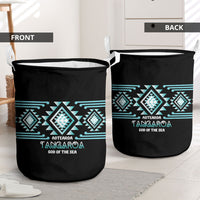 Aotearoa Atua Tangaroa Laundry Basket Maori God Of The Sea Taniko Motifs LT14 - Polynesian Pride