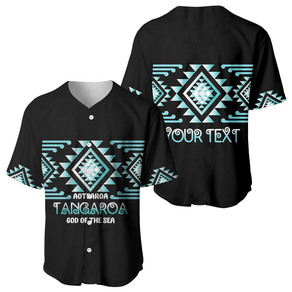 Aotearoa Atua Tangaroa Personalised Baseball Jersey Maori God Of The Sea Taniko Motifs LT14 - Polynesian Pride
