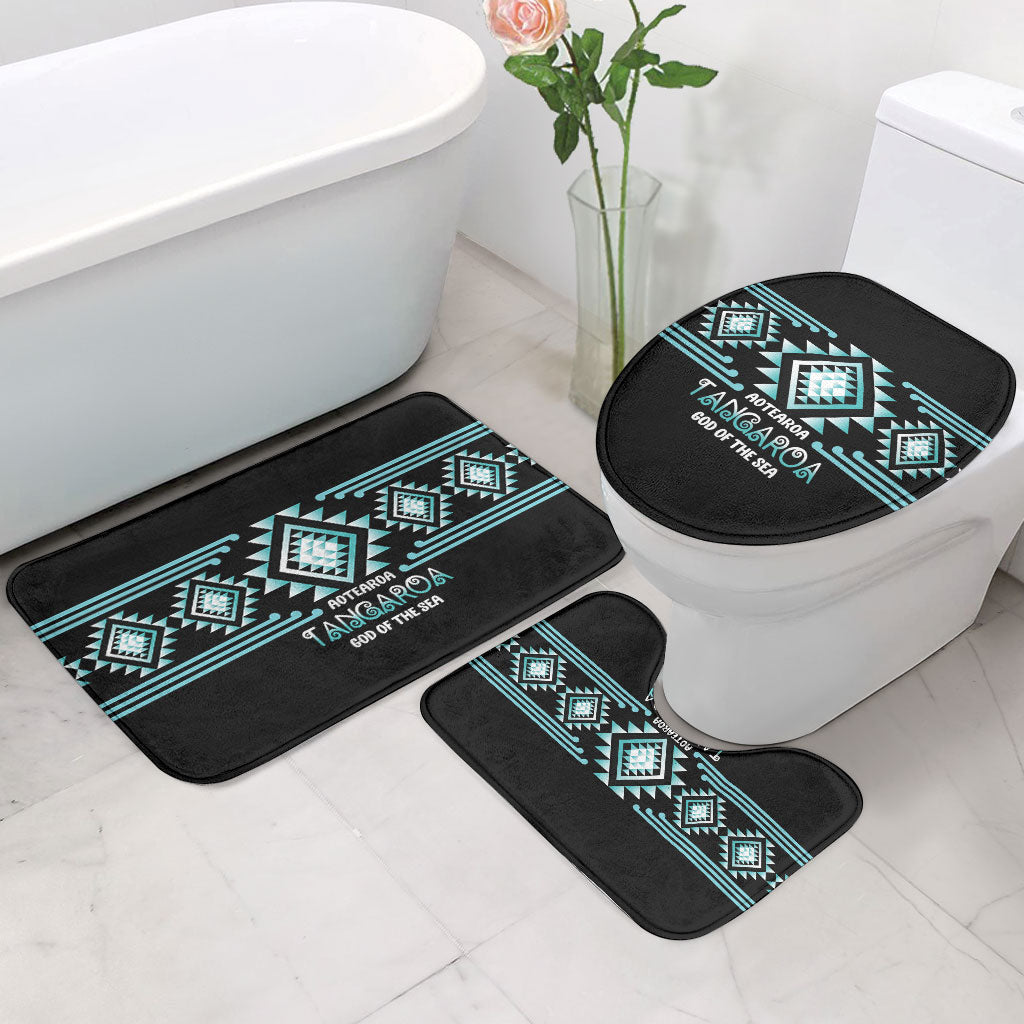 Aotearoa Atua Tangaroa Bathroom Set Maori God Of The Sea Taniko Motifs LT14 - Polynesian Pride