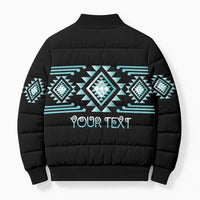 Aotearoa Atua Tangaroa Personalised Bomber Puffer Jacket Maori God Of The Sea Taniko Motifs LT14 - Polynesian Pride