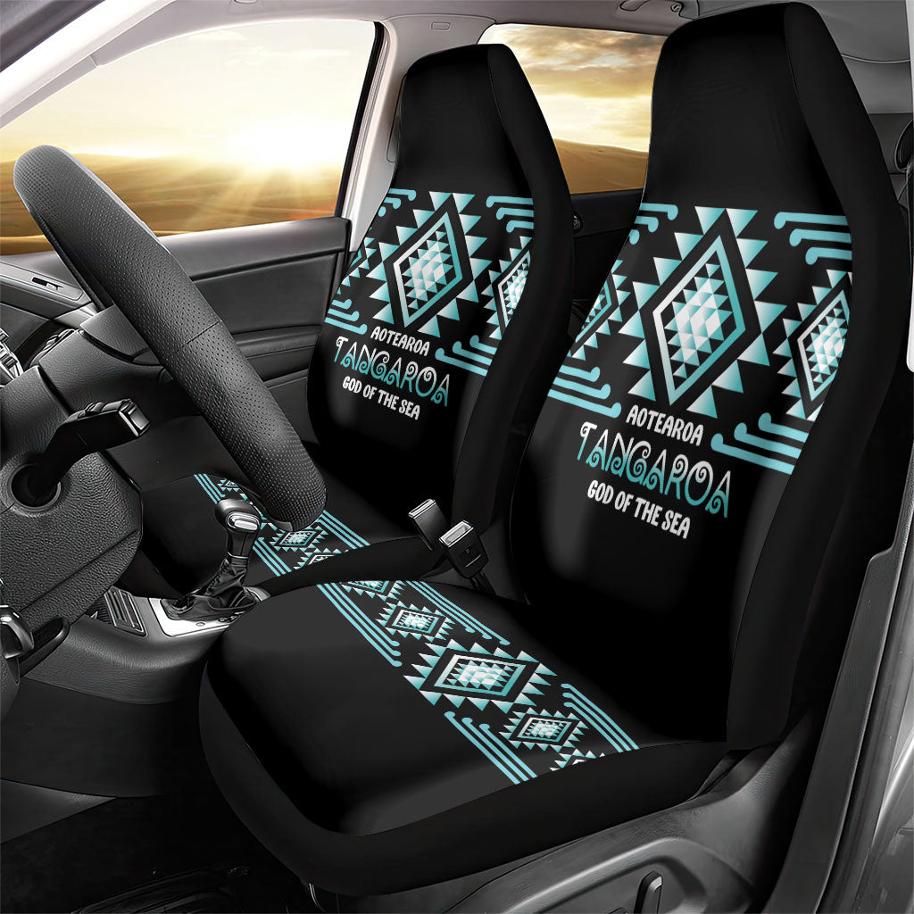 Aotearoa Atua Tangaroa Car Seat Cover Maori God Of The Sea Taniko Motifs LT14 - Polynesian Pride