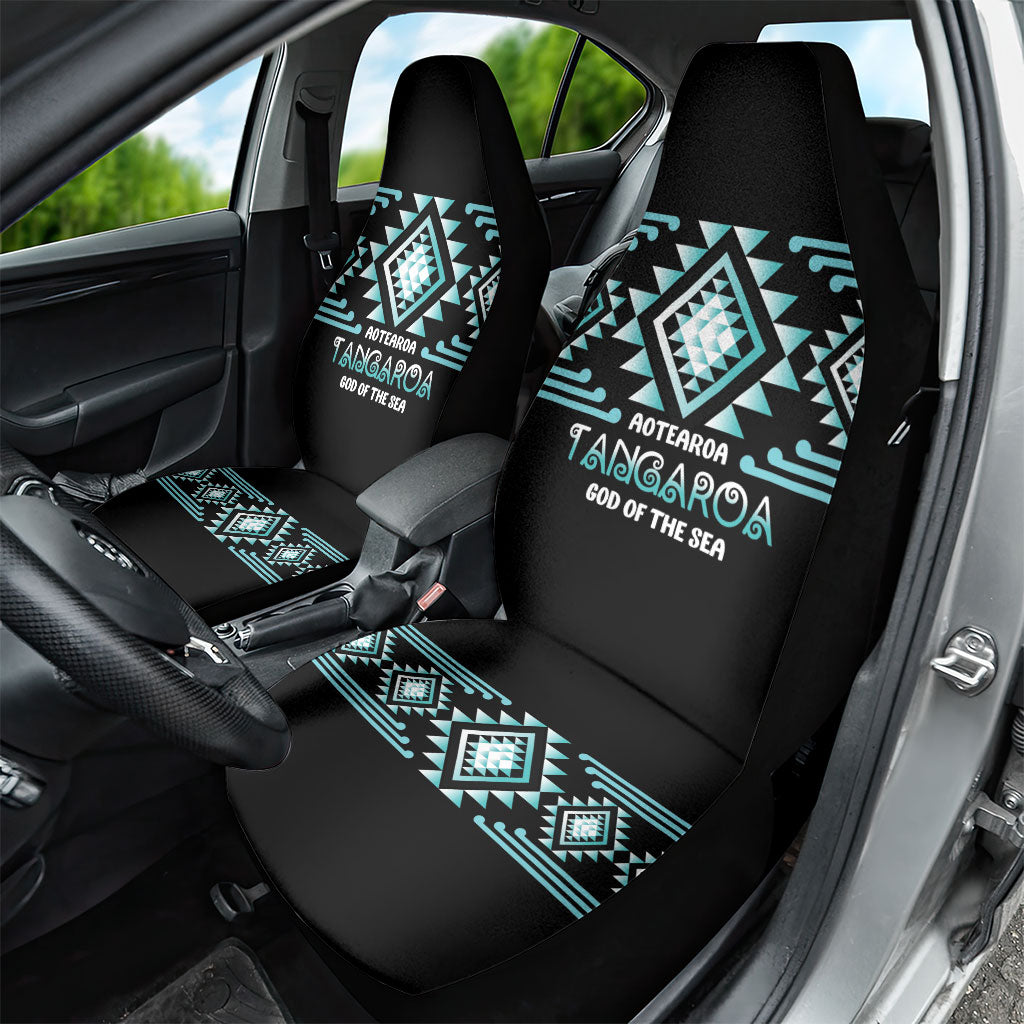 Aotearoa Atua Tangaroa Car Seat Cover Maori God Of The Sea Taniko Motifs LT14 - Polynesian Pride