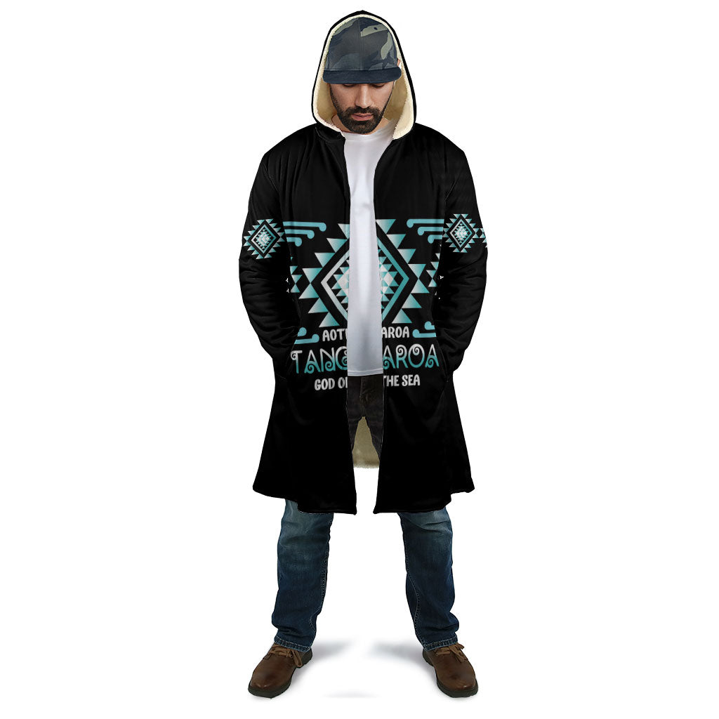 Aotearoa Atua Tangaroa Personalised Cloak Maori God Of The Sea Taniko Motifs LT14 - Polynesian Pride