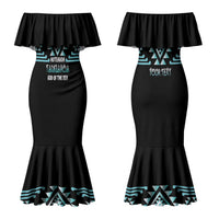 Aotearoa Atua Tangaroa Personalised Couples Matching Mermaid Dress and Hawaiian Shirt Maori God Of The Sea Taniko Motifs LT14 - Polynesian Pride