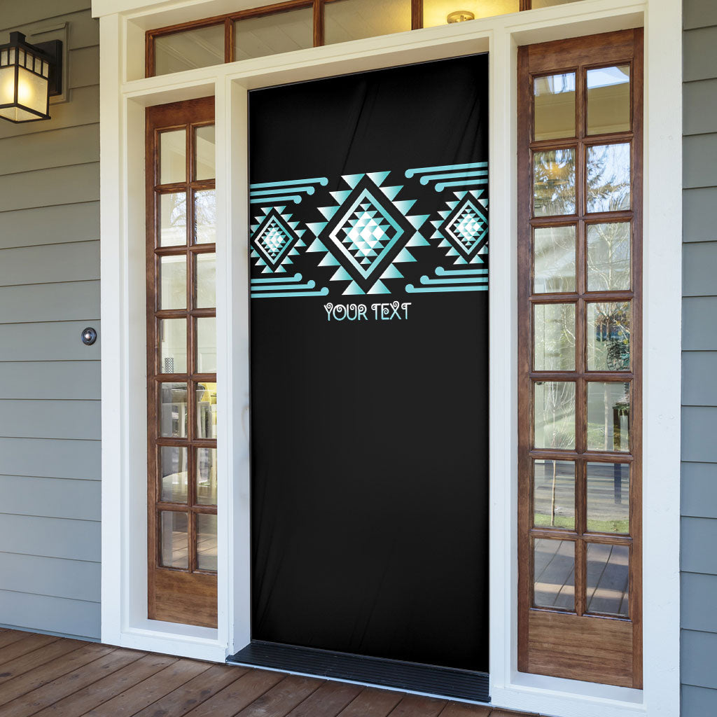 Aotearoa Atua Tangaroa Personalised Door Cover Maori God Of The Sea Taniko Motifs LT14 - Polynesian Pride