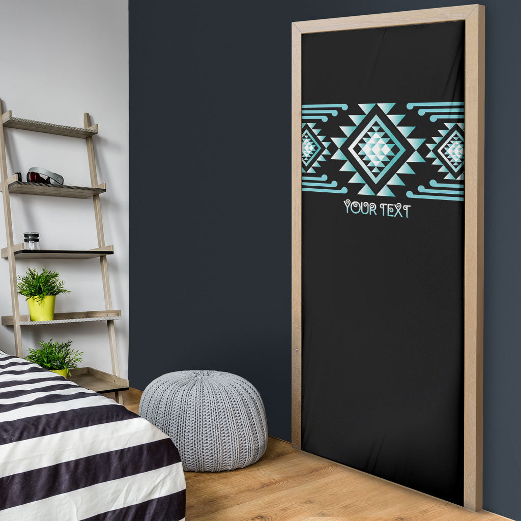 Aotearoa Atua Tangaroa Personalised Door Cover Maori God Of The Sea Taniko Motifs LT14 - Polynesian Pride