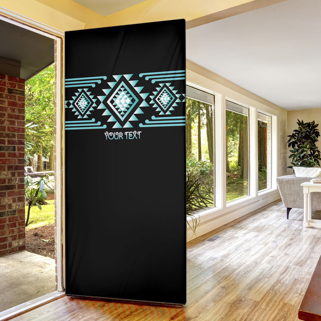 Aotearoa Atua Tangaroa Personalised Door Cover Maori God Of The Sea Taniko Motifs LT14 - Polynesian Pride