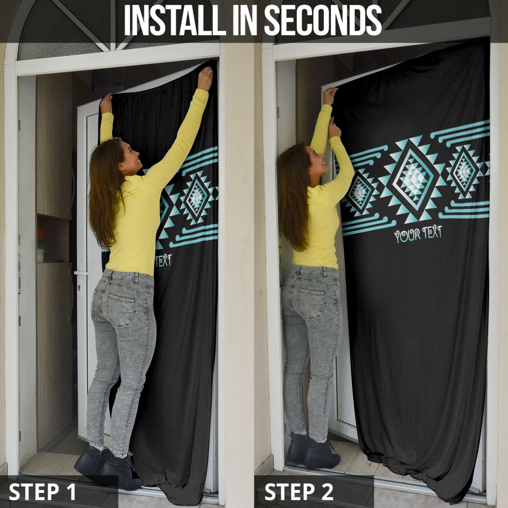 Aotearoa Atua Tangaroa Personalised Door Cover Maori God Of The Sea Taniko Motifs LT14 - Polynesian Pride