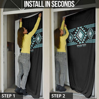 Aotearoa Atua Tangaroa Personalised Door Cover Maori God Of The Sea Taniko Motifs LT14 - Polynesian Pride