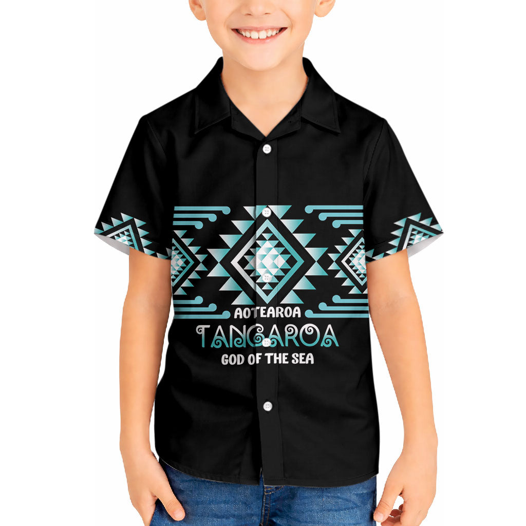 Aotearoa Atua Tangaroa Personalised Hawaiian Shirt Maori God Of The Sea Taniko Motifs LT14 - Polynesian Pride