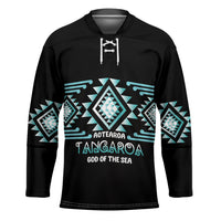 Aotearoa Atua Tangaroa Personalised Hockey Jersey Maori God Of The Sea Taniko Motifs LT14 Unisex Turquoise - Polynesian Pride