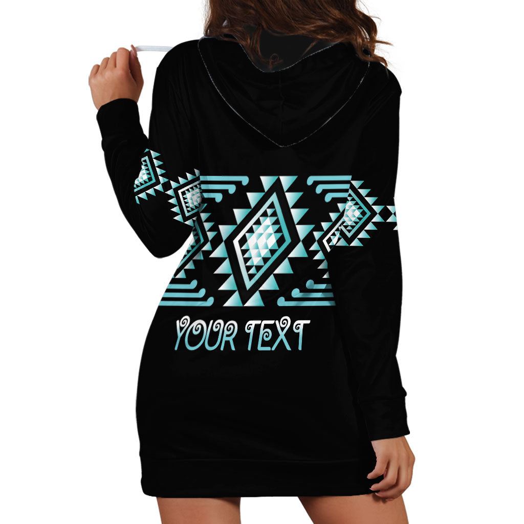 Aotearoa Atua Tangaroa Personalised Hoodie Dress Maori God Of The Sea Taniko Motifs LT14 - Polynesian Pride