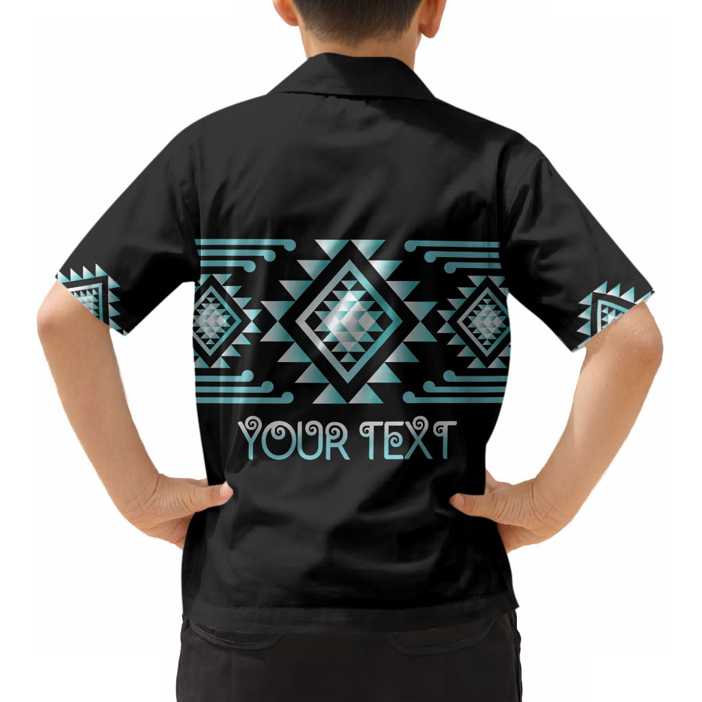 Aotearoa Atua Tangaroa Personalised Kid Hawaiian Shirt Maori God Of The Sea Taniko Motifs LT14 - Polynesian Pride