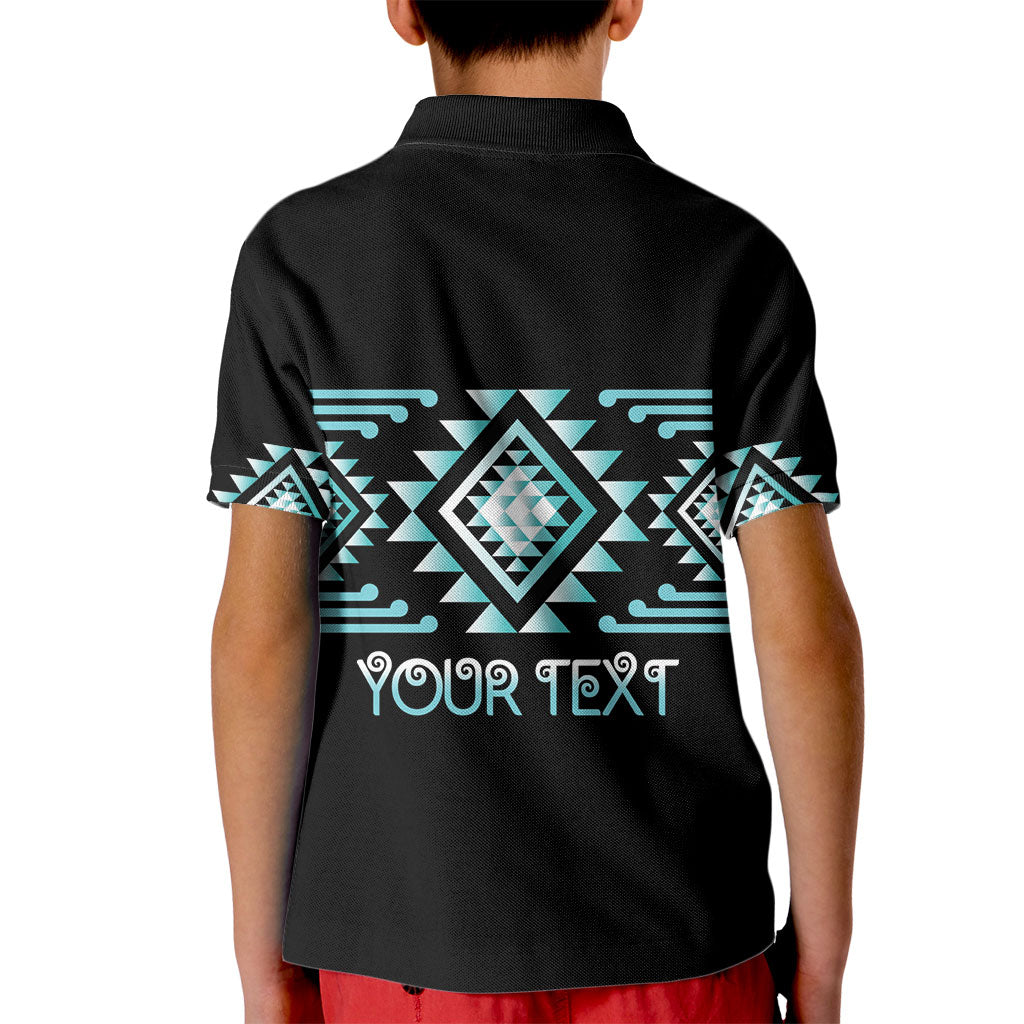 Aotearoa Atua Tangaroa Personalised Kid Polo Shirt Maori God Of The Sea Taniko Motifs LT14 - Polynesian Pride