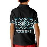 Aotearoa Atua Tangaroa Personalised Kid Polo Shirt Maori God Of The Sea Taniko Motifs LT14 - Polynesian Pride