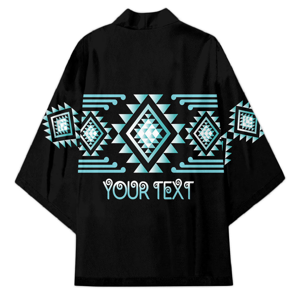 Aotearoa Atua Tangaroa Personalised Kimono Maori God Of The Sea Taniko Motifs LT14 - Polynesian Pride