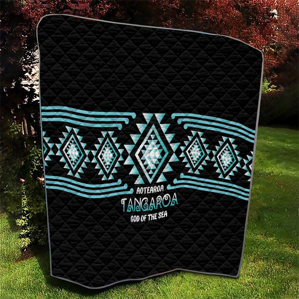 Aotearoa Atua Tangaroa Quilt Maori God Of The Sea Taniko Motifs LT14 - Polynesian Pride
