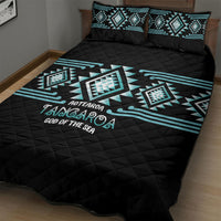 Aotearoa Atua Tangaroa Quilt Bed Set Maori God Of The Sea Taniko Motifs LT14 - Polynesian Pride