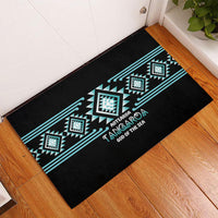 Aotearoa Atua Tangaroa Rubber Doormat Maori God Of The Sea Taniko Motifs LT14 - Polynesian Pride