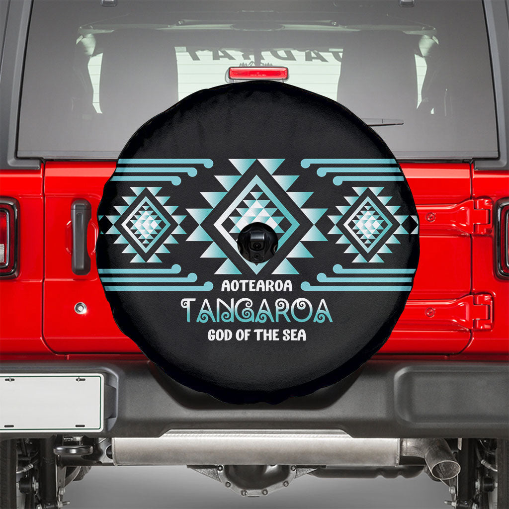 Aotearoa Atua Tangaroa Spare Tire Cover Maori God Of The Sea Taniko Motifs LT14 - Polynesian Pride