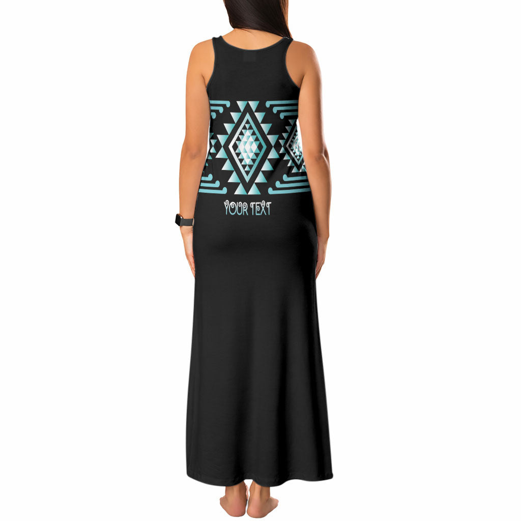 Aotearoa Atua Tangaroa Personalised Tank Maxi Dress Maori God Of The Sea Taniko Motifs LT14 - Polynesian Pride