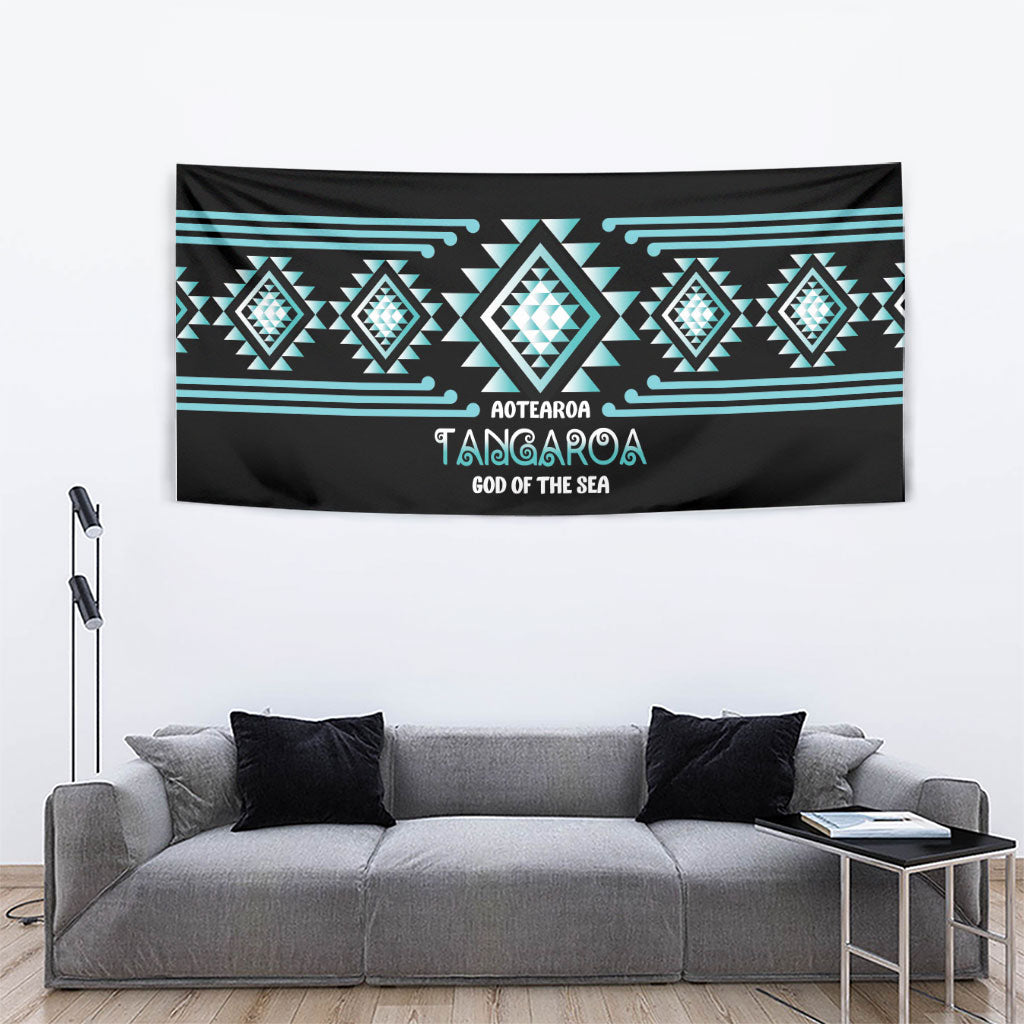 Aotearoa Atua Tangaroa Tapestry Maori God Of The Sea Taniko Motifs LT14 - Polynesian Pride